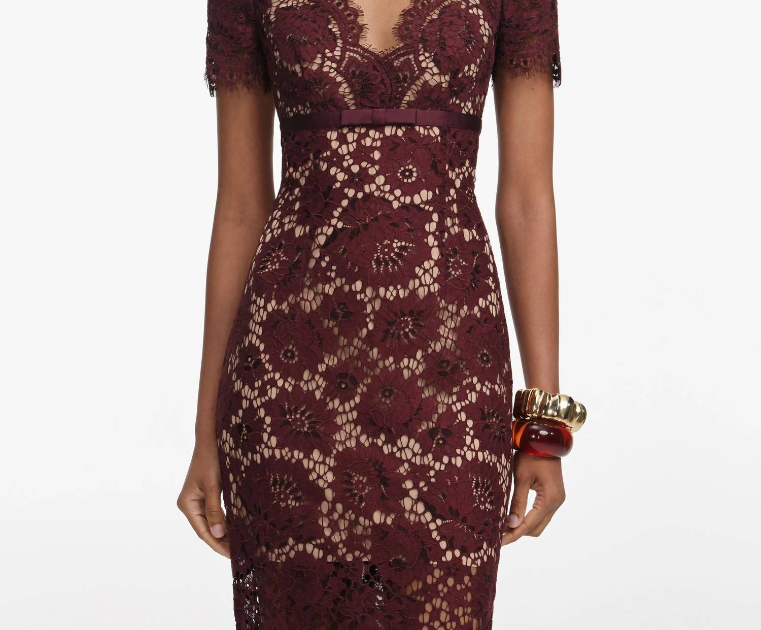 Self-Portrait - Floral Lace Midi Dress