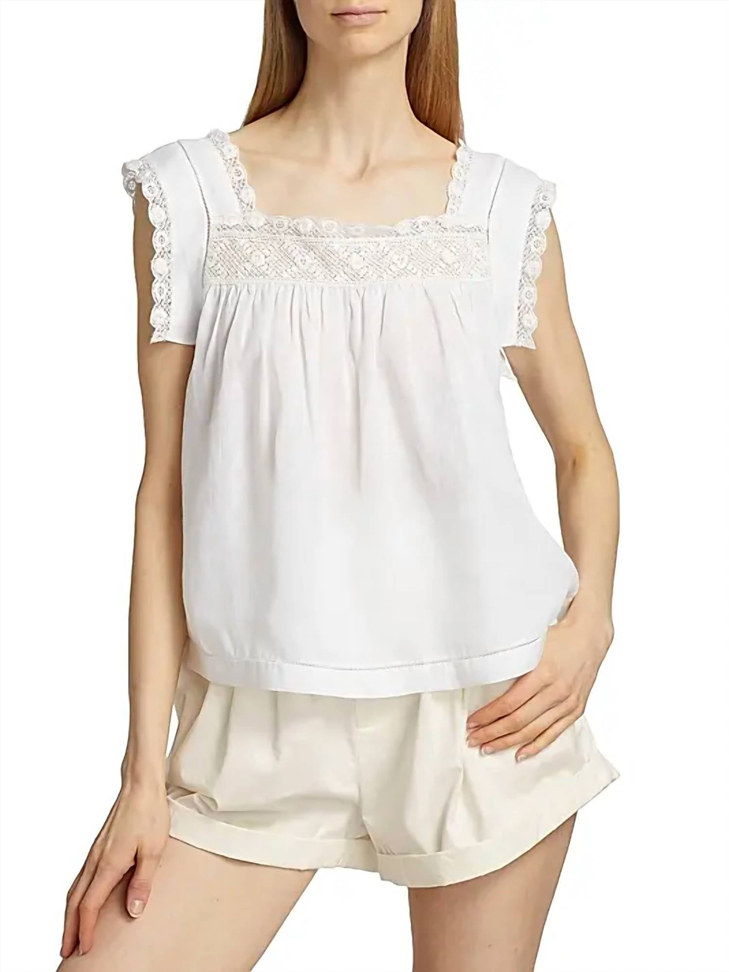 Dôen - Aphra Lace-trim Top