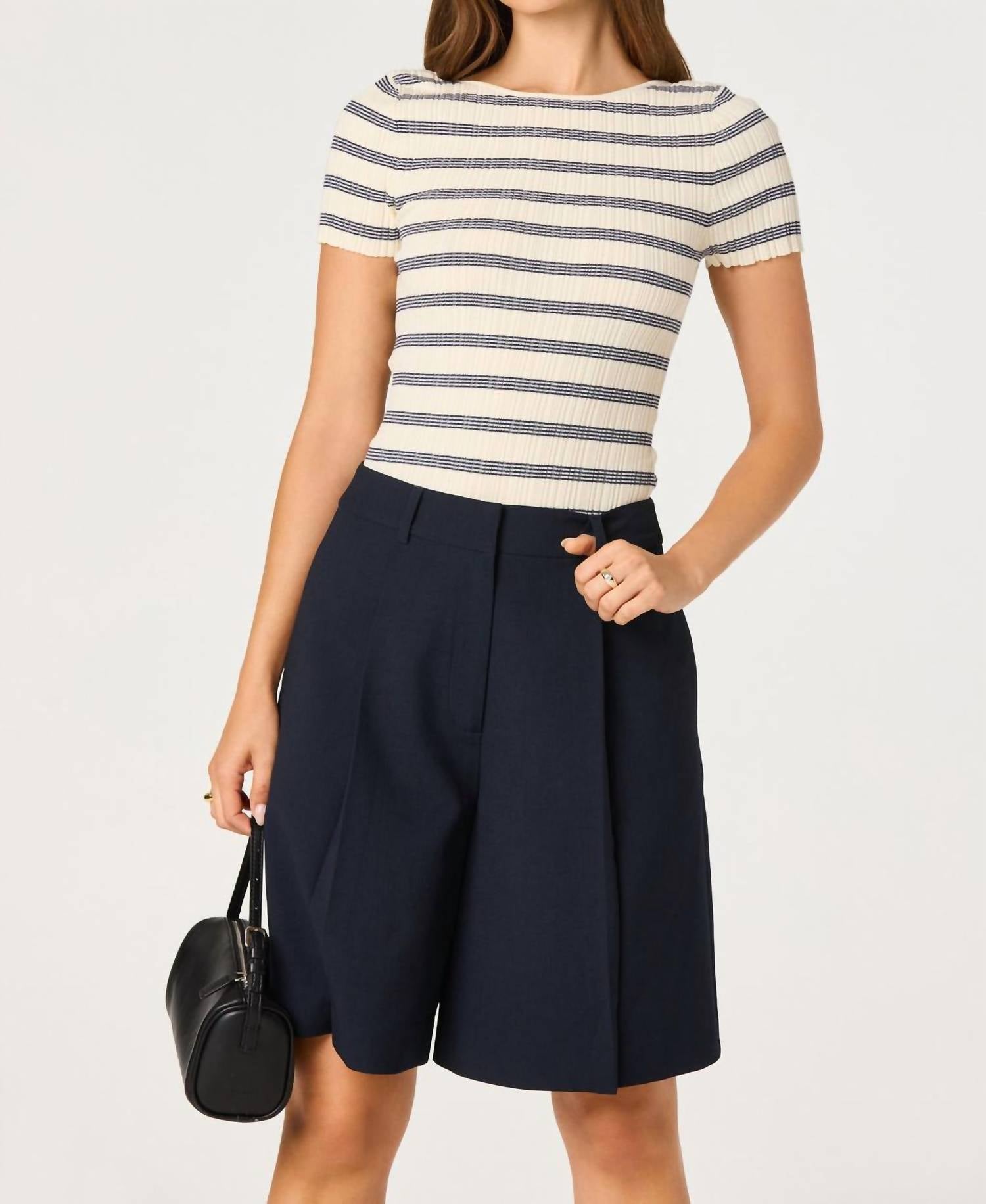 Astr - Nikola Ribbed Scoop Back Sweater Top