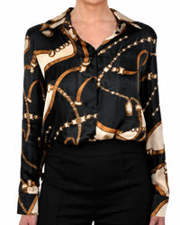 Astrid - Horsebit Button Down Woven Shirt