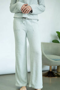 bobi Wide Leg Pant with Small Waistband in grey - women's pants