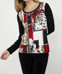 Dolcezza - Abstract Round Neck Pullover