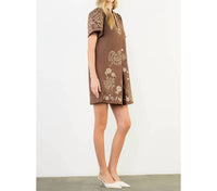 Thml - Short Sleeve Embroidered Detail Dress