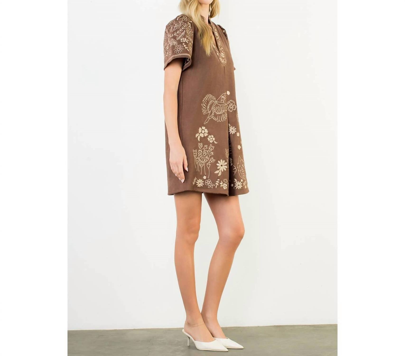 Thml - Short Sleeve Embroidered Detail Dress