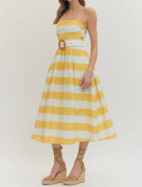 Entro - Giselle Striped Midi Dress