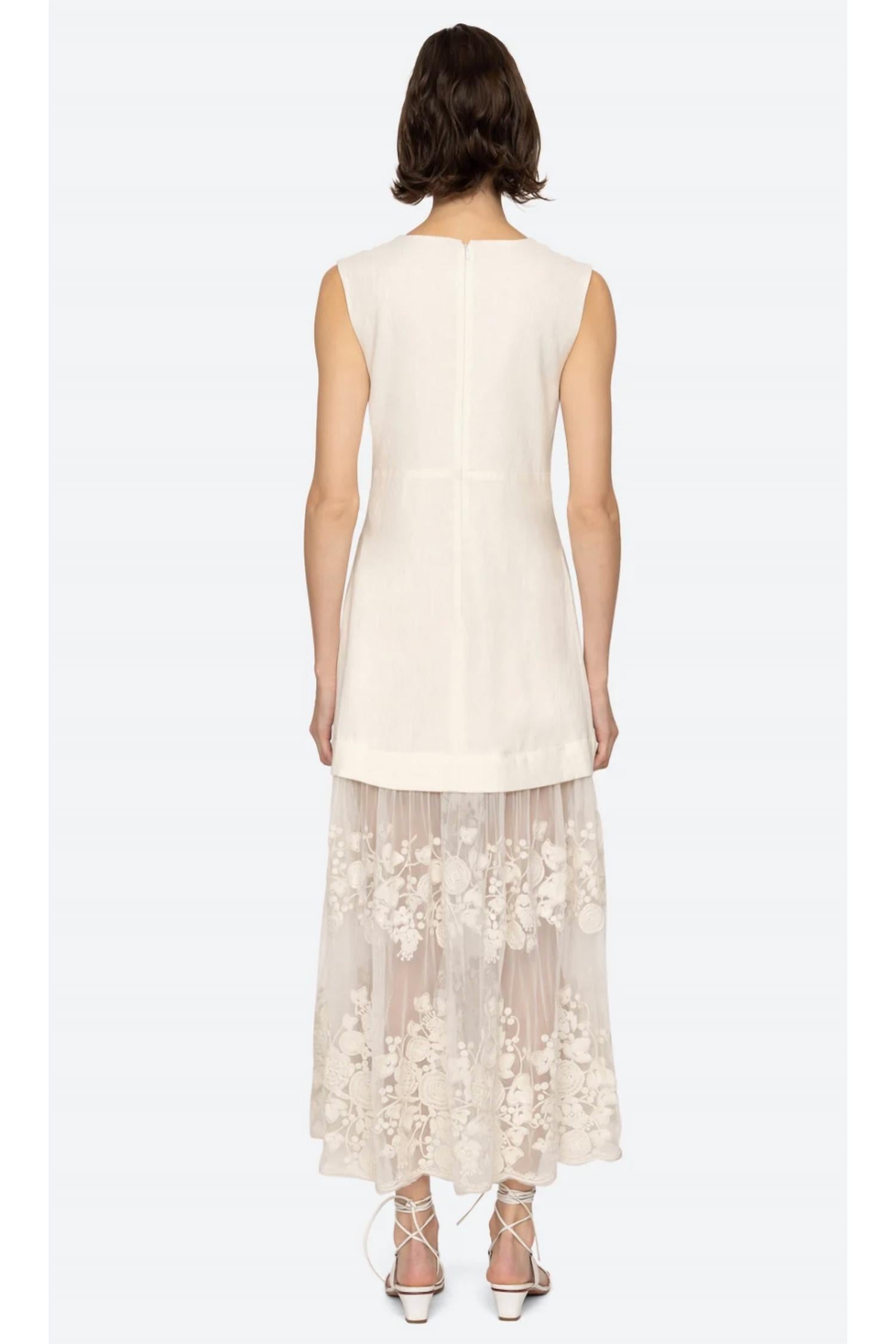 Sea - Arielle Lace V-neck Midi Dress
