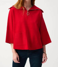 Joseph Ribkoff - Zip-collar Jumper