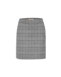 Theo The Label - Women's Eudora Sequined Prince Of Wales Mini Skirt