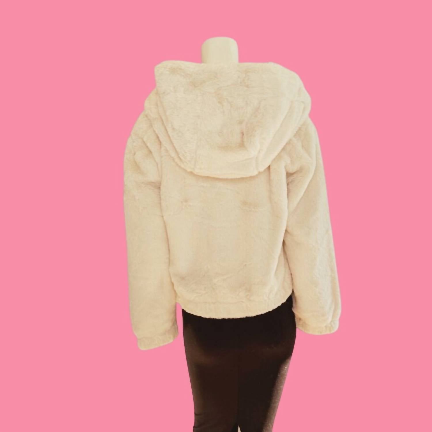Philosophy - Women's Faux Fur Bomber with Hoodie