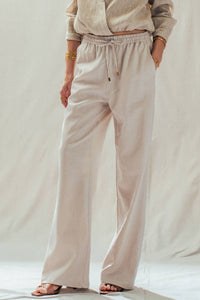 Urban Daizy - Drawstring Waist Wide Leg Pant