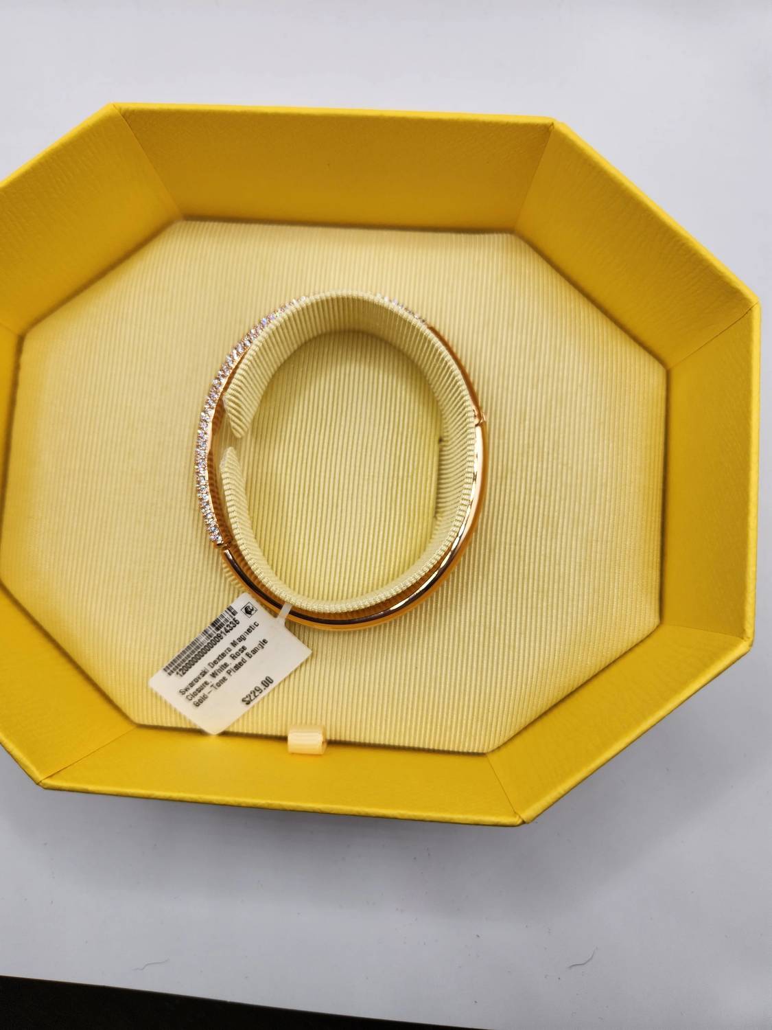 Swarovski - Women's Dextera Pave Crystal Hinged Cuff Bangle Bracelet