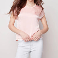 Charlie B - Satin Knit Dolman Top