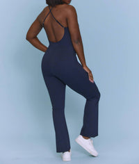 Le Lis - Holding On Halter Neck Flared Jumpsuit