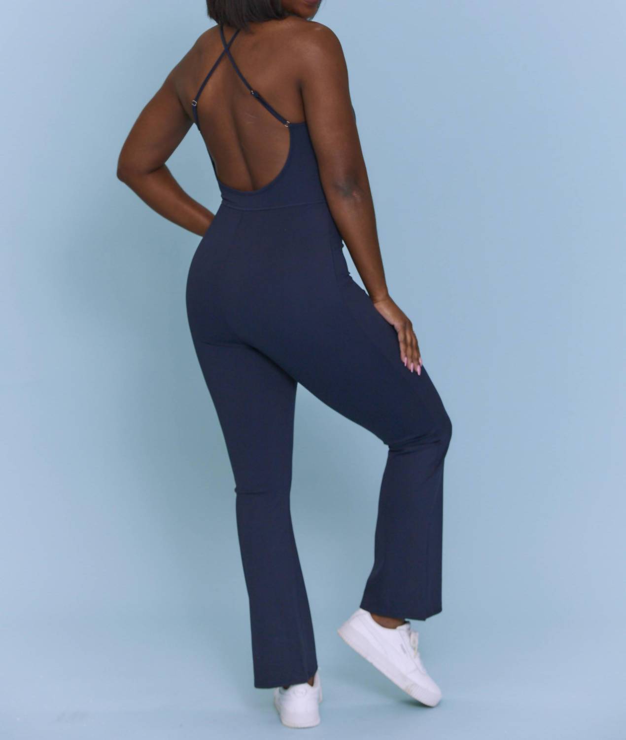 Le Lis - Holding On Halter Neck Flared Jumpsuit