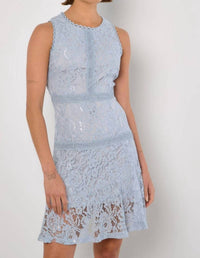 Apricot - High Neck Lace Dress