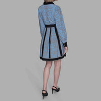 KARL LAGERFELD Rope Print Midi Shirt Dress in blue - women's dress - alternate view