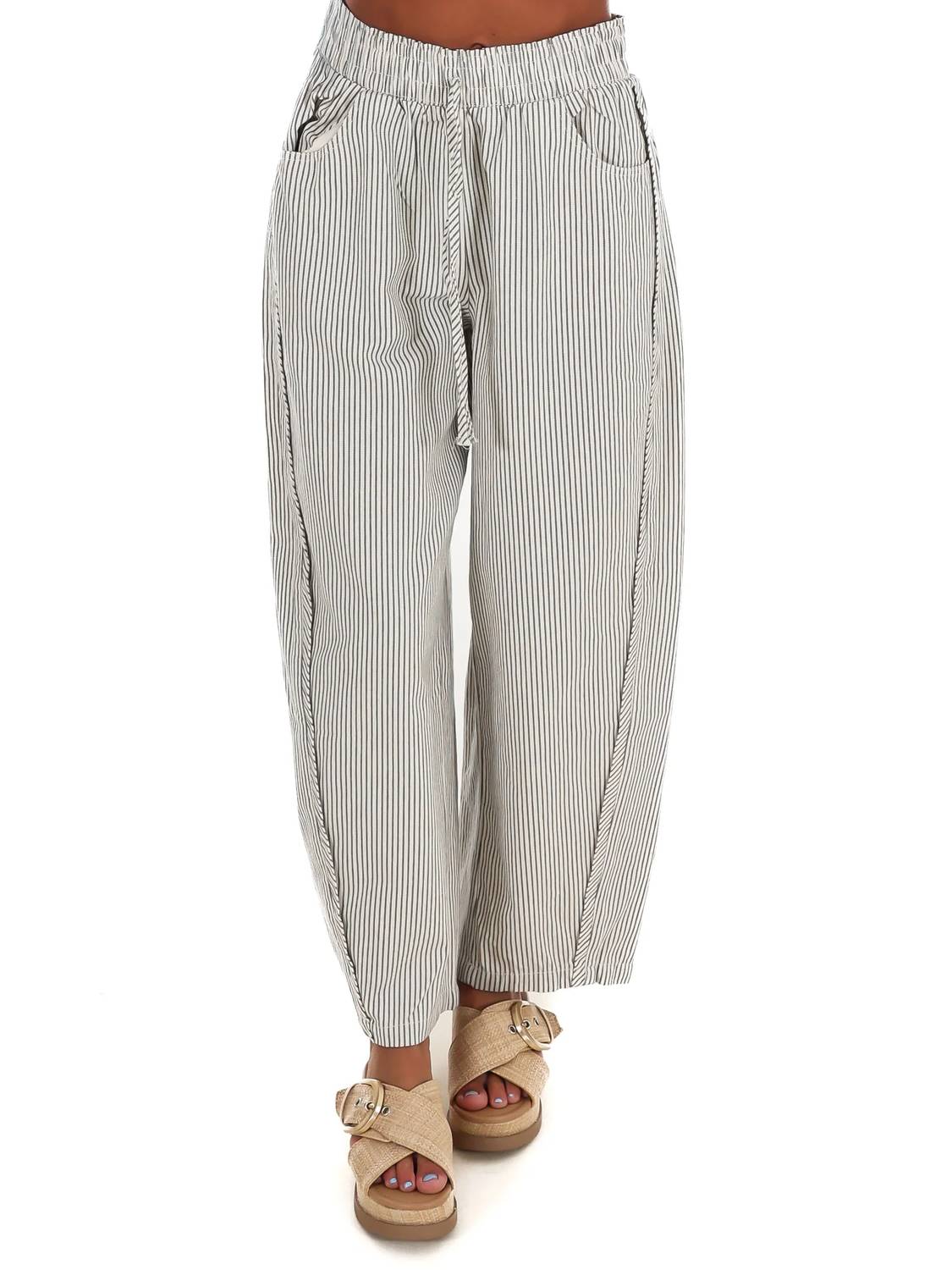 Blu Pepper - Women's Local Love Baggy Stripe Pants