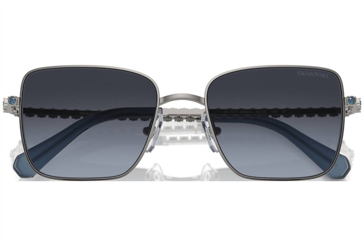 Swarovski - Women's Metal Crystal Embellishment Sunglasses