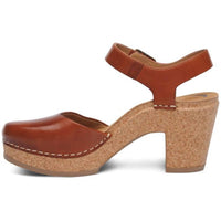 Aetrex Women's Finley Closed Toe Heel in cognac - women's heels - alternate view