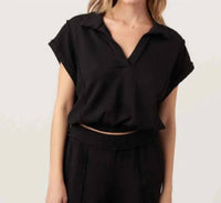 Project Social T - Going Places Mixed Textured Collared Pullover