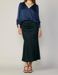 Current Air - Vegan Suede Fishtail Skirt