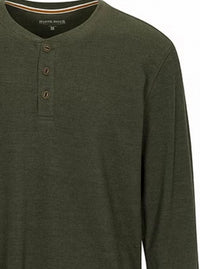 North River - Men's Heather Waffle 3 Button Henley Top