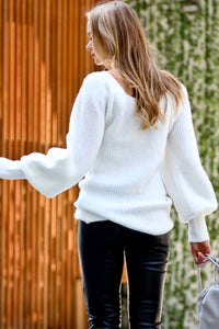 Mazik - Puff Shoulder Sweater Top
