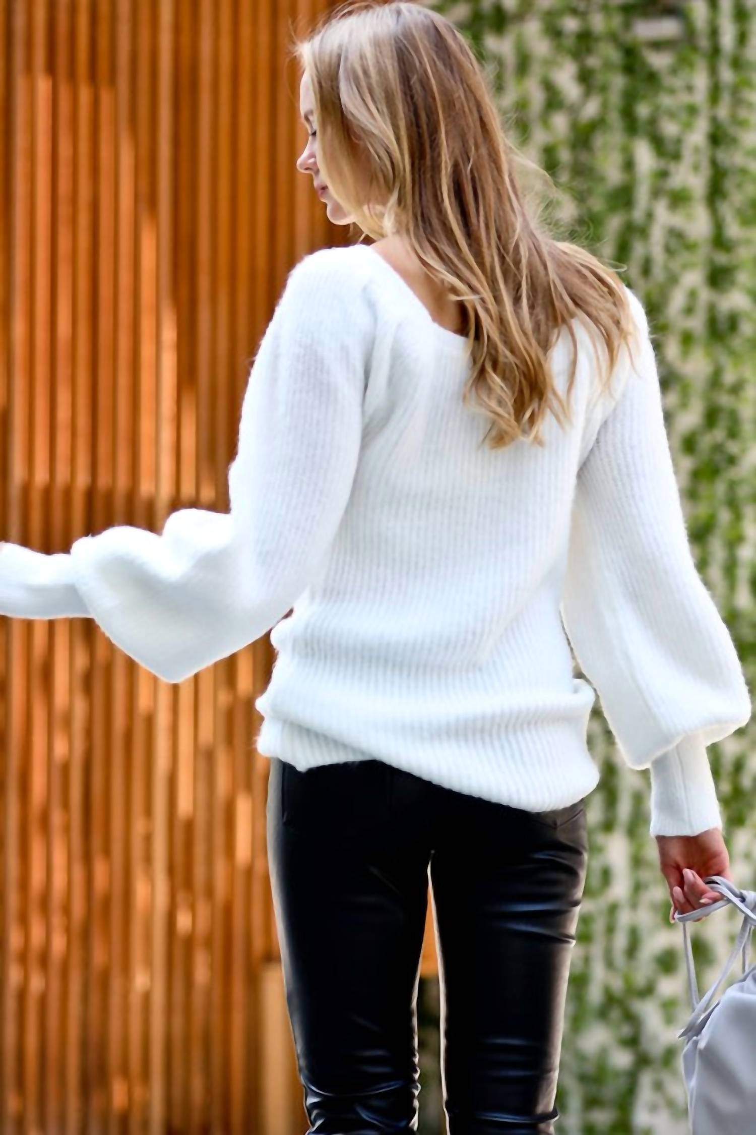 Mazik - Puff Shoulder Sweater Top