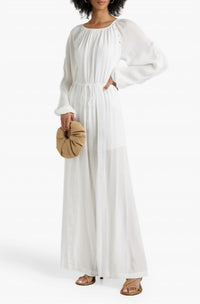 Joslin - Lois Crochet-trimmed Silk-chiffon Jumpsuit