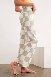 Papermoon - Demi Checkered Straight Leg Pants
