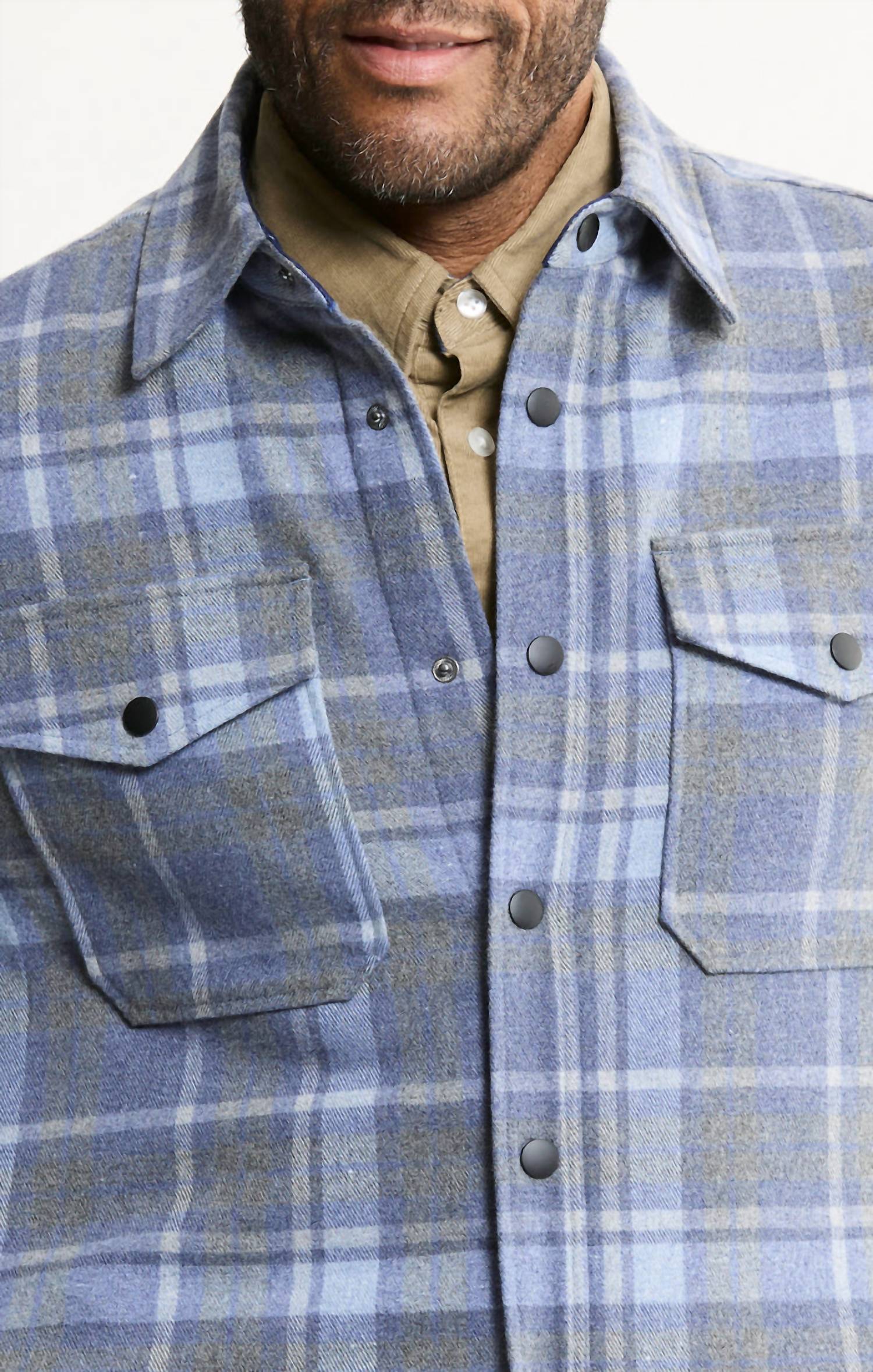 Jachs New York - Quilted Lined Lyocell Flannel Shirt Jacket