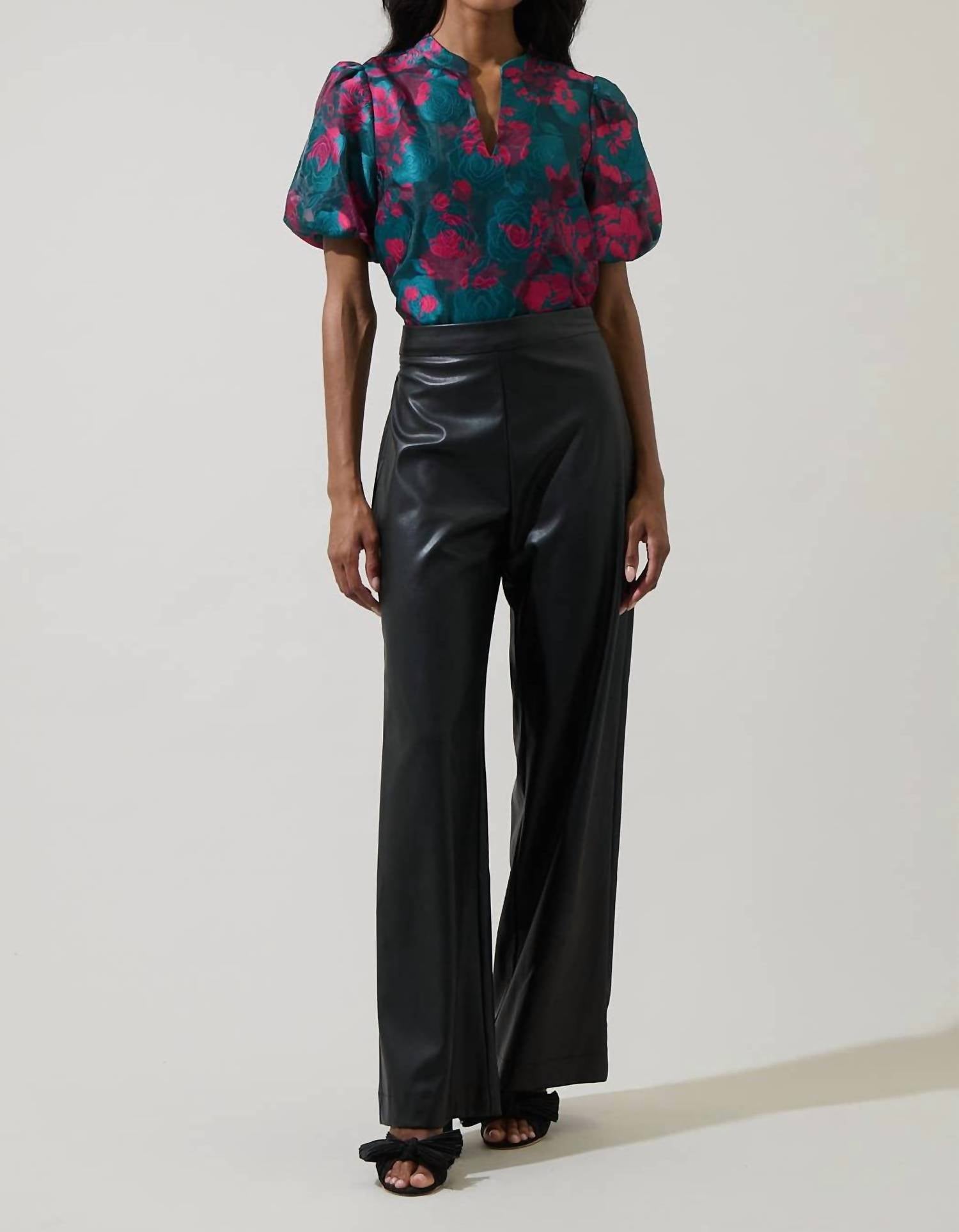 Sugarlips - Anisa Leather Bern Wide-leg Pants