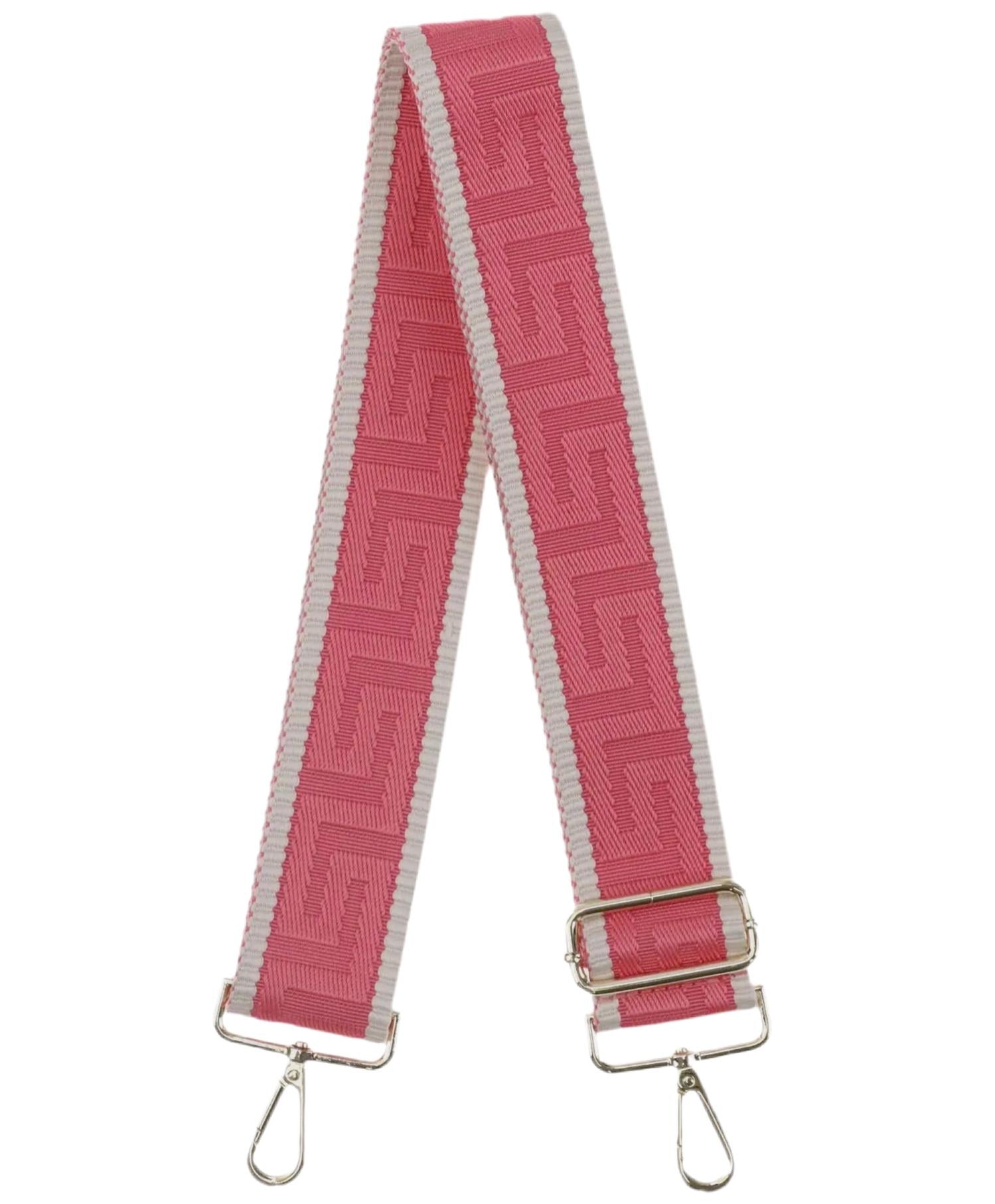 Made in Italy Women's Woven Guitar Style Bag Strap in italy women s woven guitar style bag strap in coral - women's item