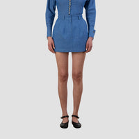 Elif Ella Mini Skirt in blue - women's skirt