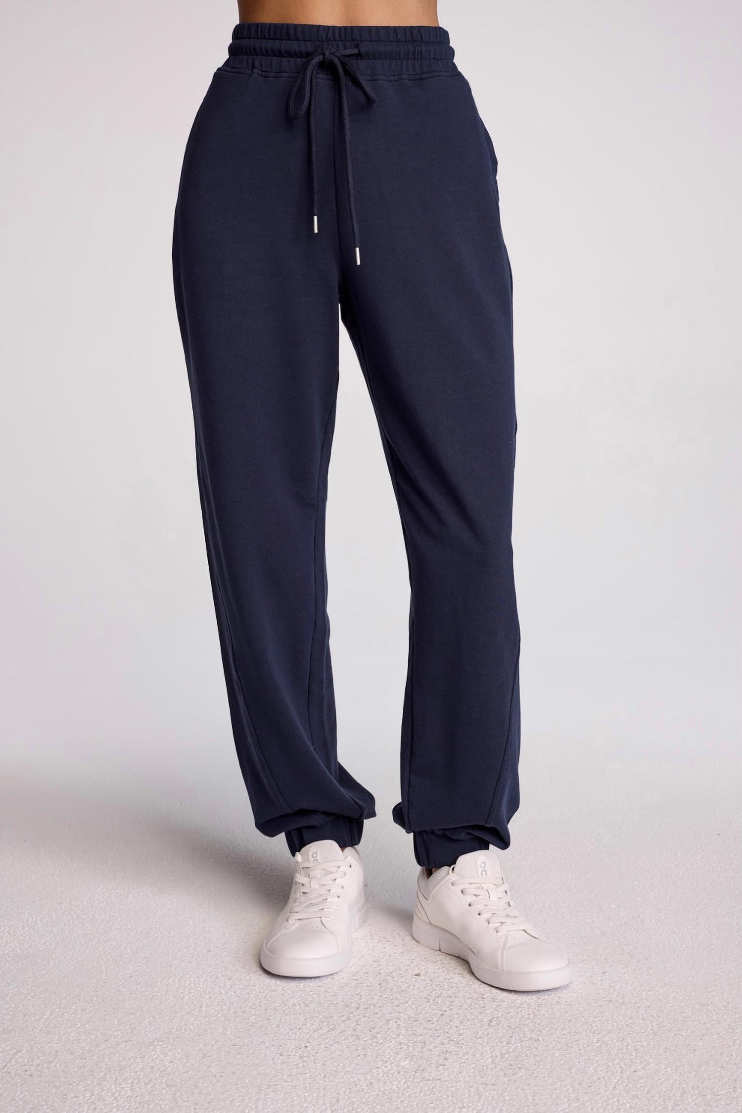 sundays Blake French Terry Jogger in navy - women's pants - detail view