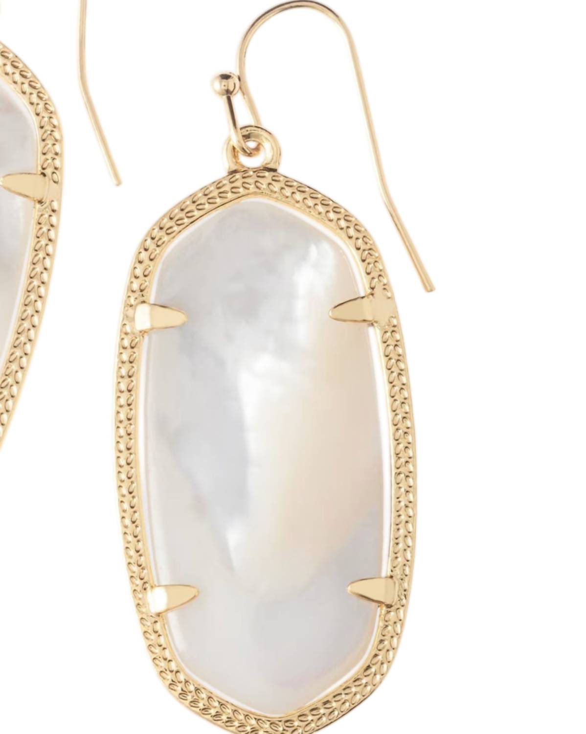 Kendra Scott Women's Elle Drop Earrings in gold ivory mother of pearl - women's jewelry