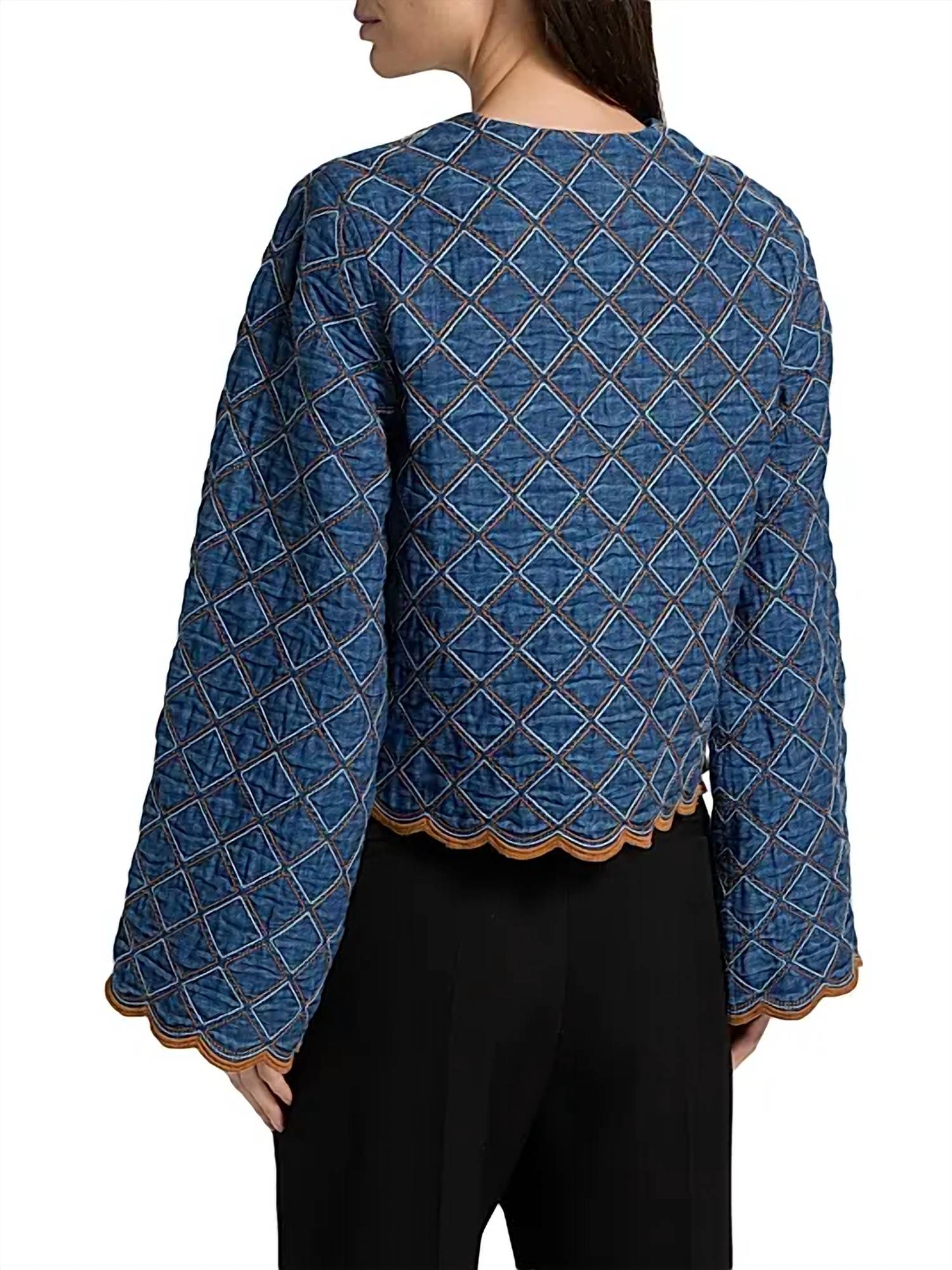 Cara Cara Marvis Jacket in quilted denim - women's jacket - alternate view