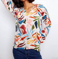 Charlie B - Printed Popover Blouse