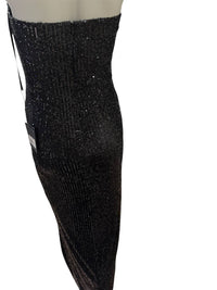 Mac Duggal - Women's Sequined Halter Strap Low Side Knot Gown
