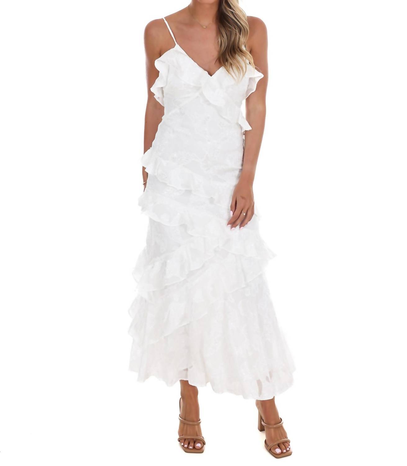 Storia - Love Me Tender Ruffle Midi Dress