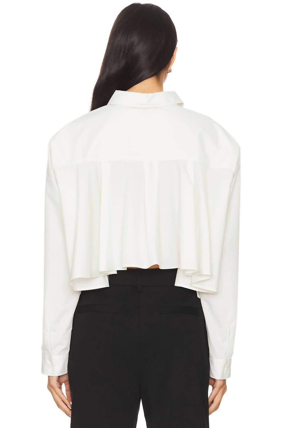 Lna - Valyria Shorter Pleated Back Blouse