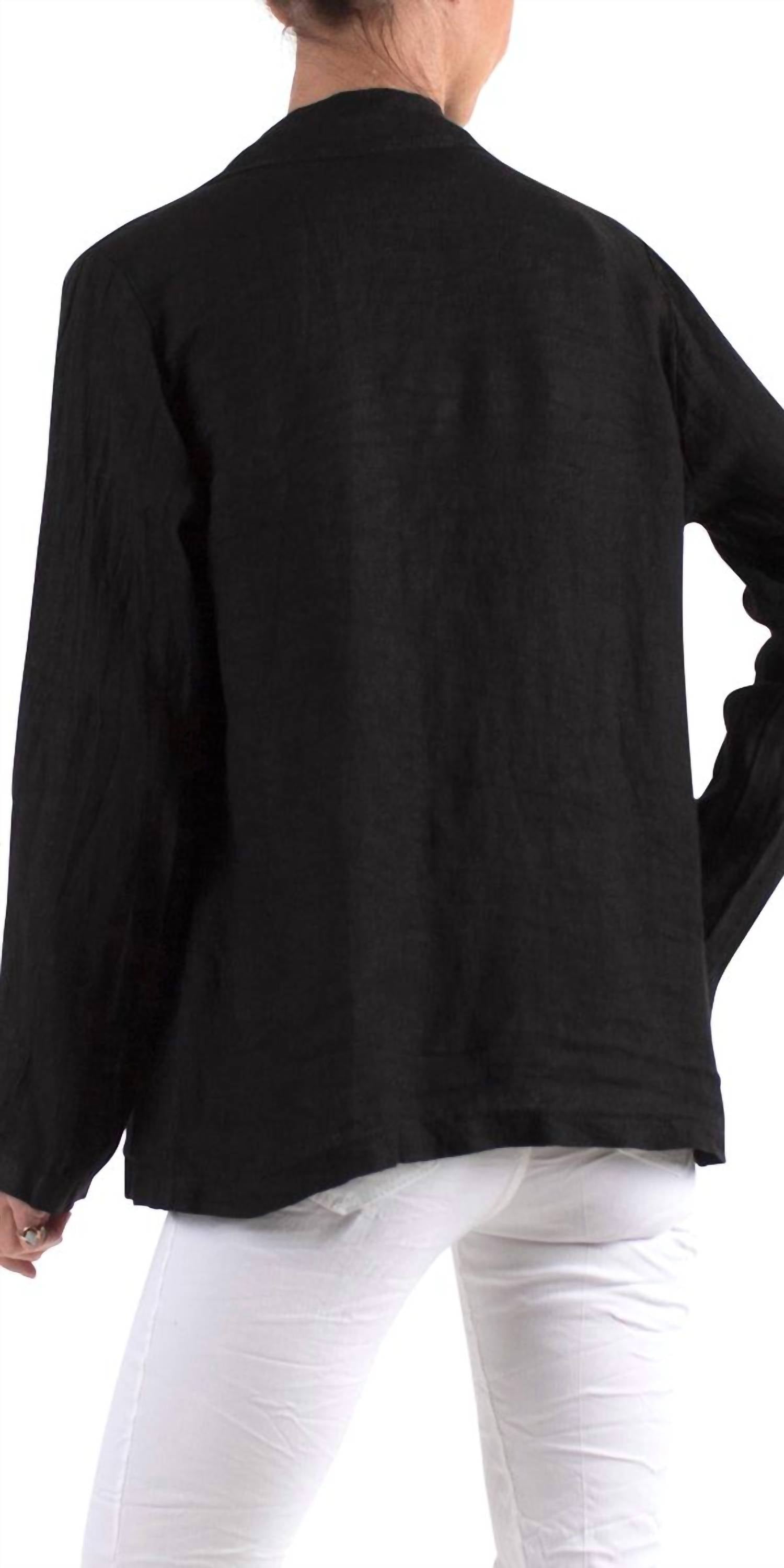 Gigi Moda - Sabrina Linen Long Sleeve Blazer