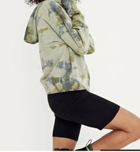 PROJECT SOCIAL T Season Change Hoodie in storm dye sage - women's top - detail view