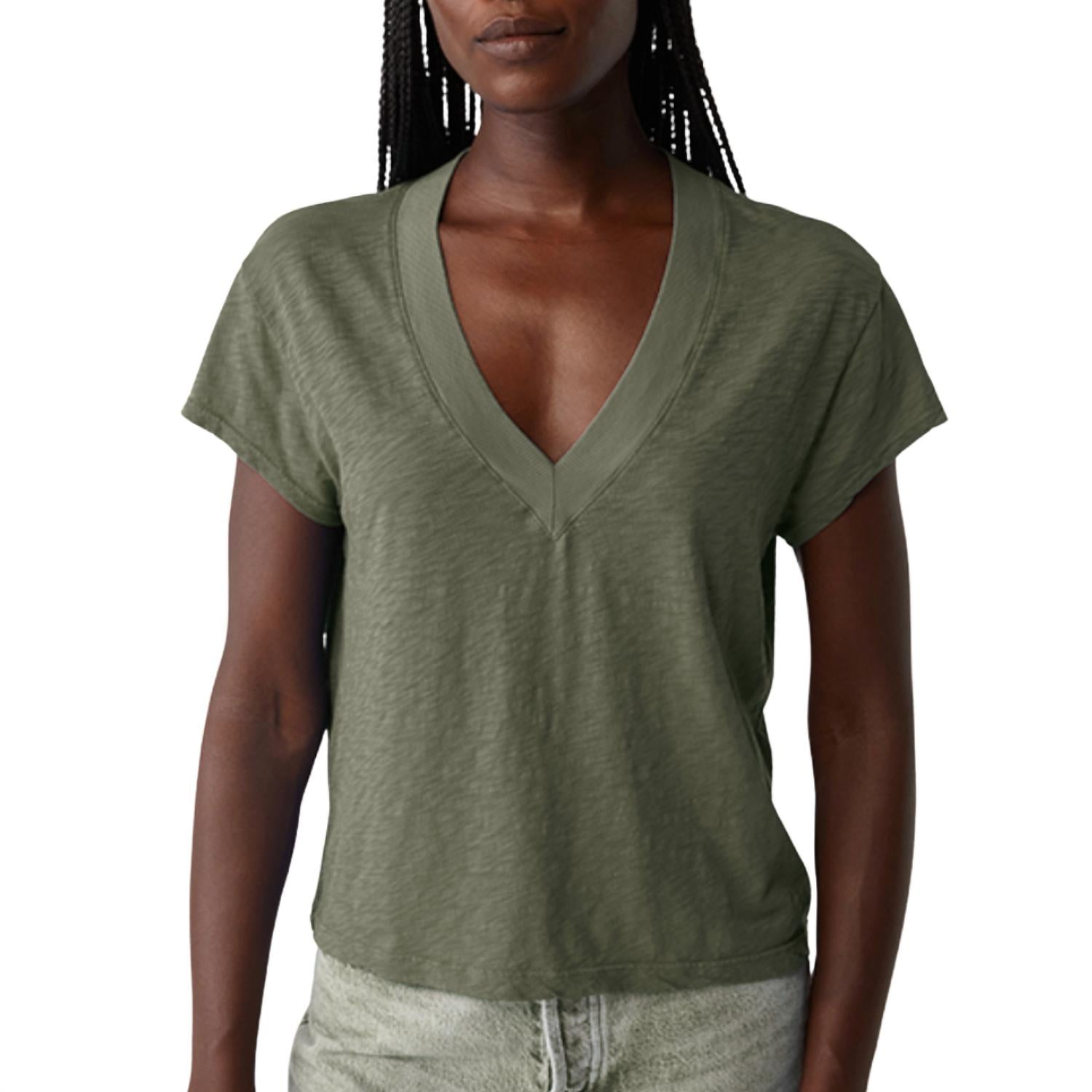 Michael Stars - Harlan Cropped V-Neck Tee
