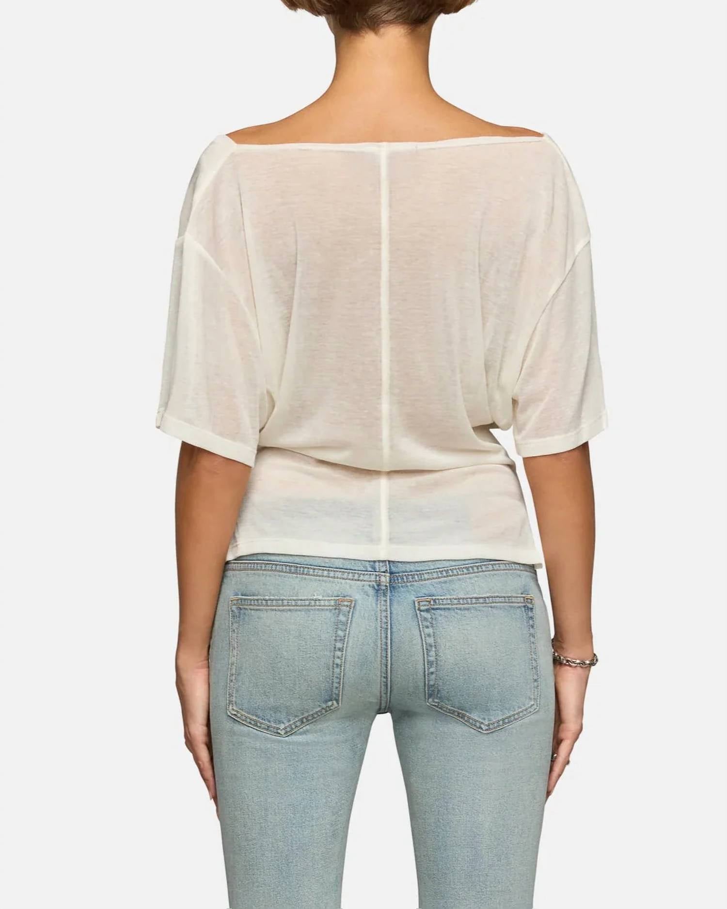 Eb Denim - Madeo Cowl Neck Tee