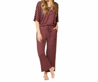 Softies - Women's Relaxed V-neck Capri Lounge Set