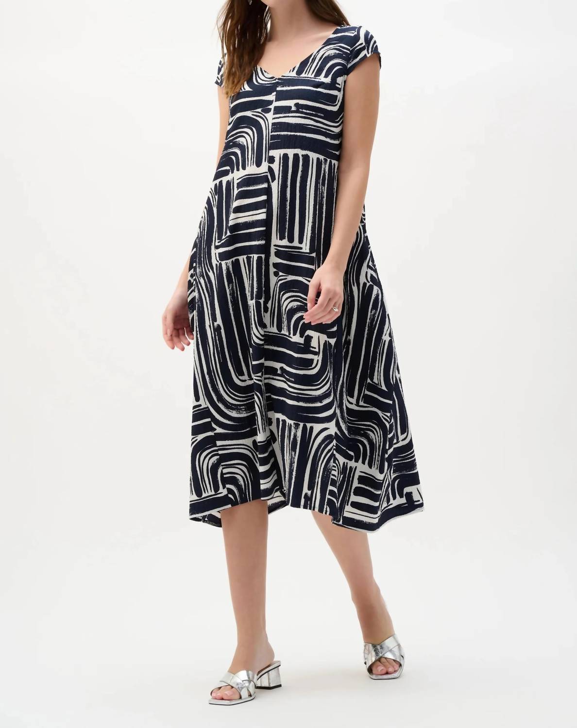 Joseph Ribkoff - Abstract Midi Cocoon Dress