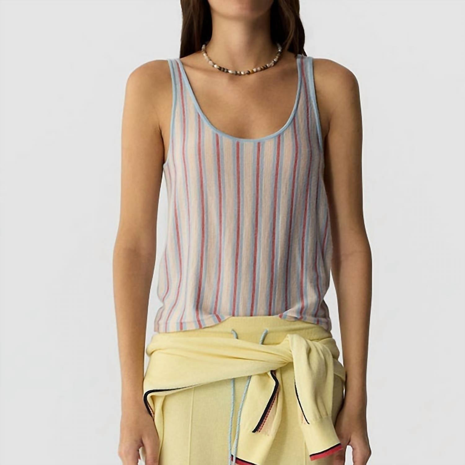 Guest In Residence - Fine Stripe Tank Top