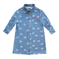 Little Parni - Girls Denim Heart Dress