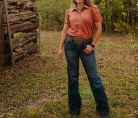 Howdy Hanny - Mesa Sunset Button Front Blouse